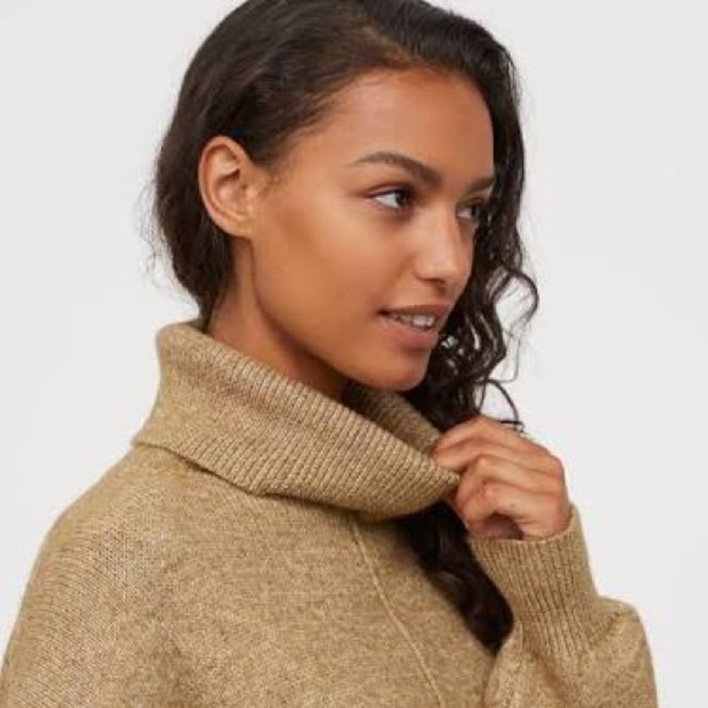 H&M brown turtleneck sweater